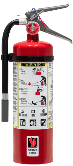 5LB ABC Portable Fire Extinguisher With Vehicle Bracket