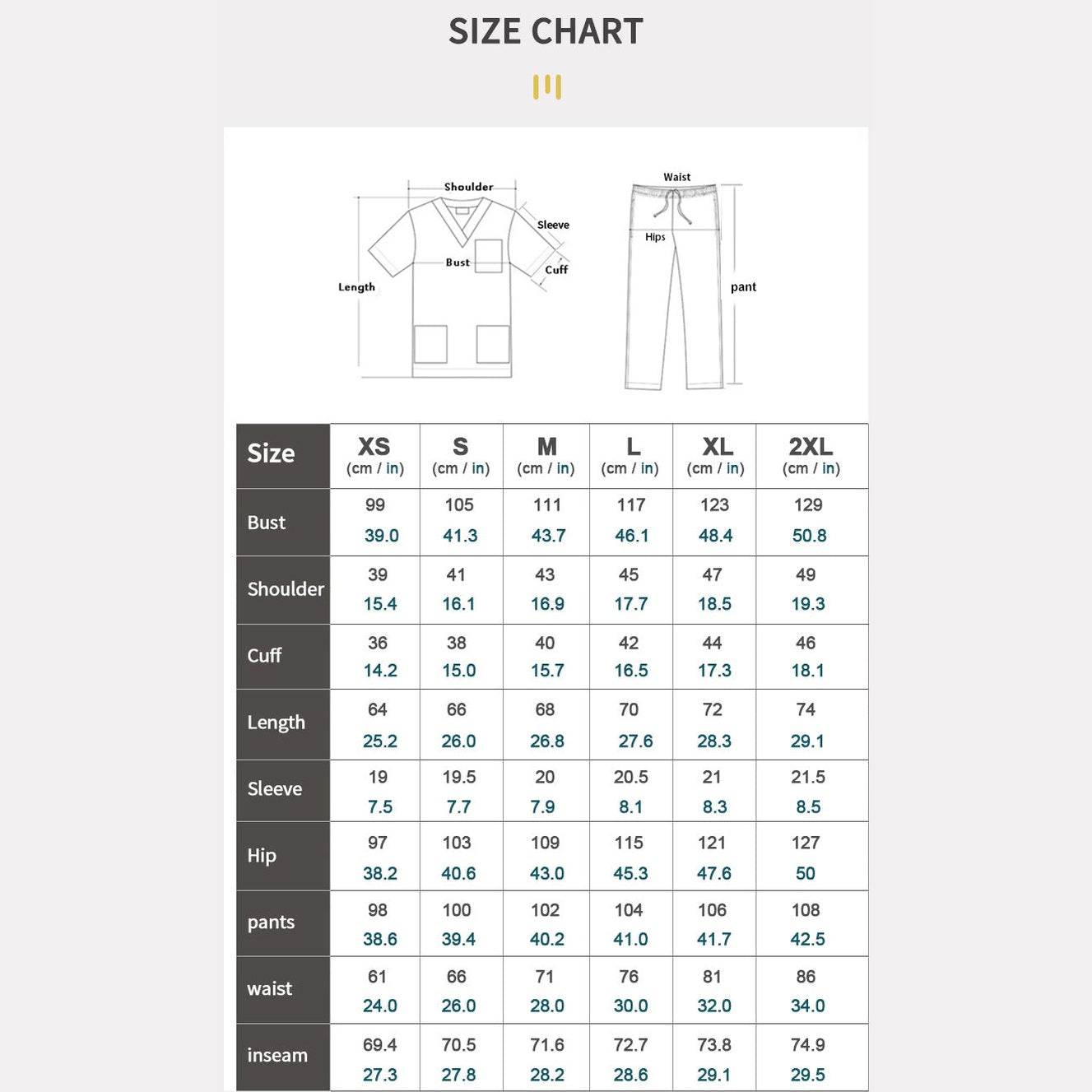 MJ V-Neck Scrub Top (Unisex)