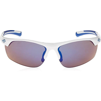 Crossfire AR3 Safety Glasses White Frame with Blue Mirror Lenses