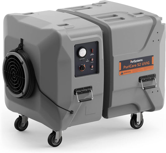 AlorAir PuriCare S2 UVIG Air Scrubber – Advanced Industrial Air Purification with UV-C & Ionizer