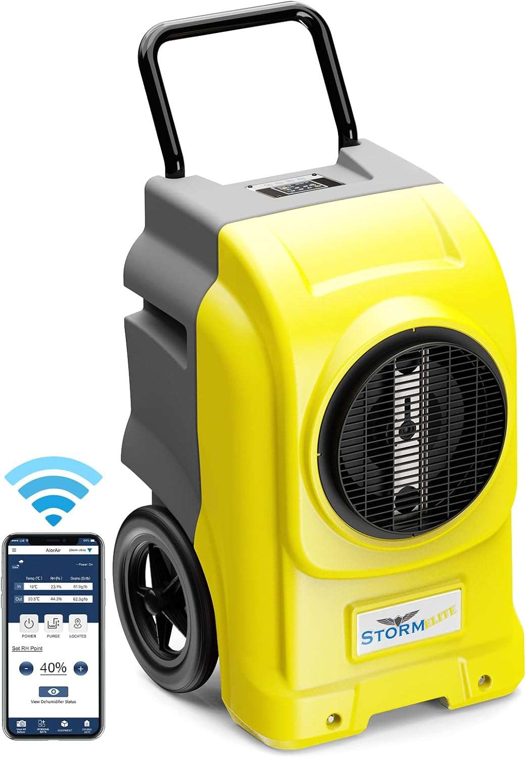 AlorAir Storm Elite 270 PPD Commercial Portable LGR Dehumidifier with APP Control