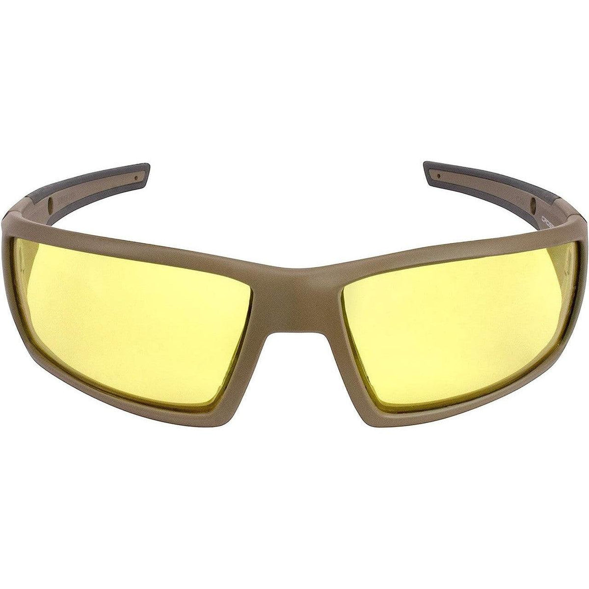 Crossfire Cumulus Safety Glasses Tan SDE with HD Yellow Lenses