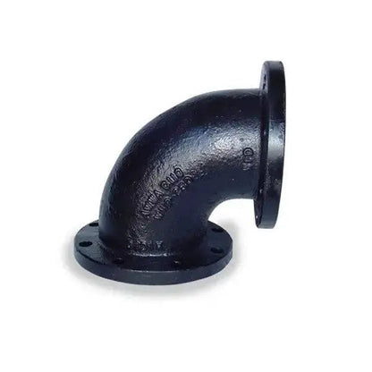 8" Black Cast Iron Flanged Elbow 90 Degree Fitting