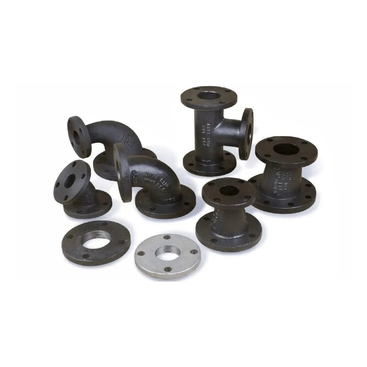 8" Black Cast Iron Flanged Elbow 90 Degree Fitting