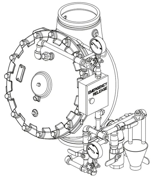 8' Model J Flow Control Valve Vertical Trim for Fire