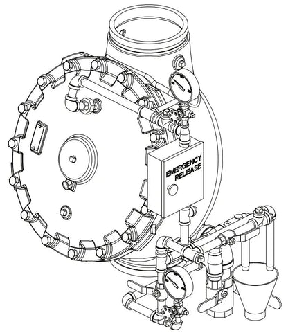 8' Model J Flow Control Valve Vertical Trim for Fire