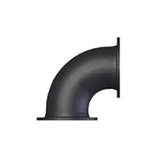8" X 4" Black Cast Iron Flanged Reducer Elbow 90 Degree
