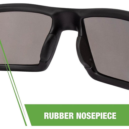 Crossfire Cumulus Safety Glasses Black with Blue Mirror Lenses