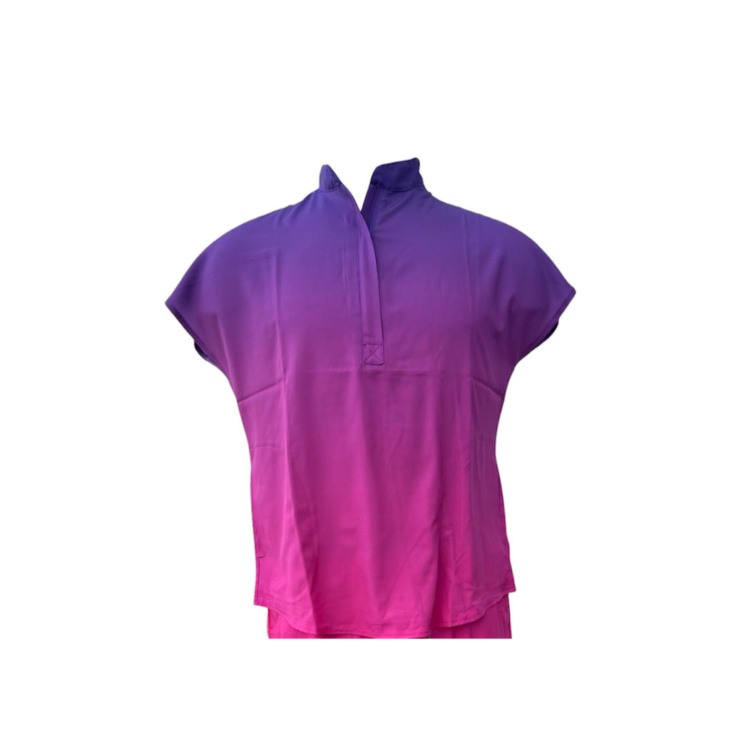 DK Gradient Zipper Scrub Top (Purple/Pink)