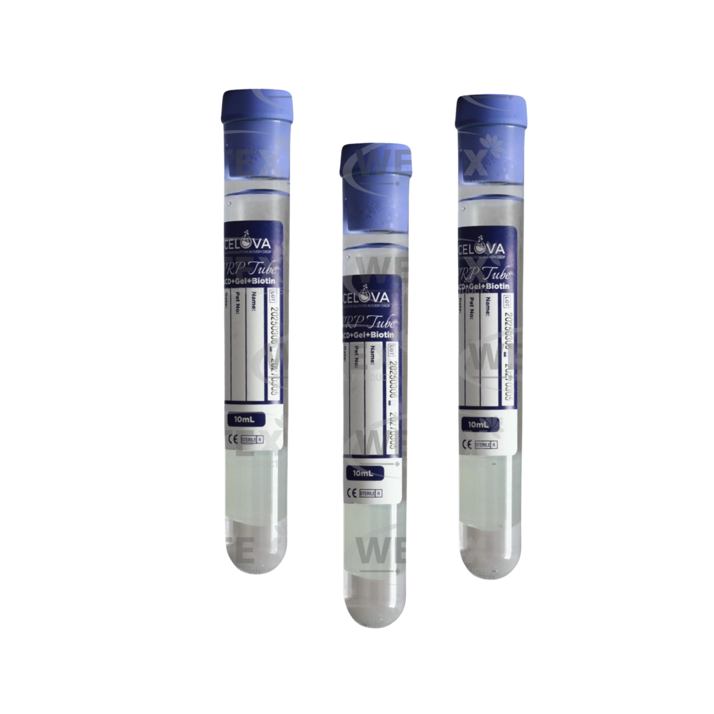 PRP Platelet-Rich Plasma Celova PET Rubber Top 10ML Tubes ACD+Gel Separator+Biotin