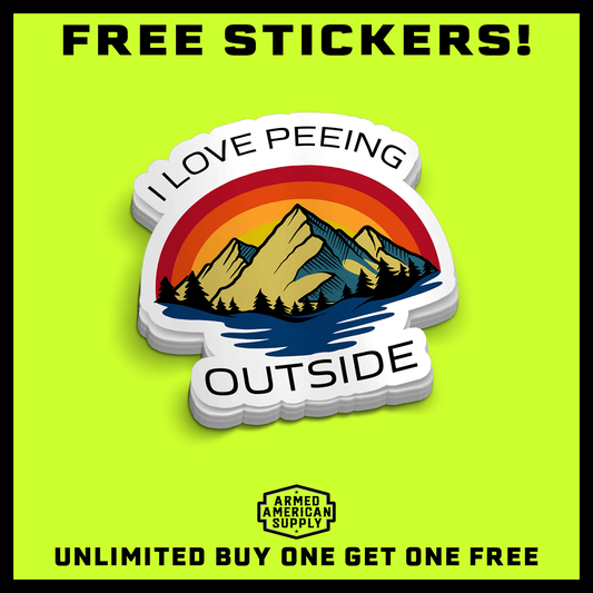 Peeing Outside Hard Hat Decal