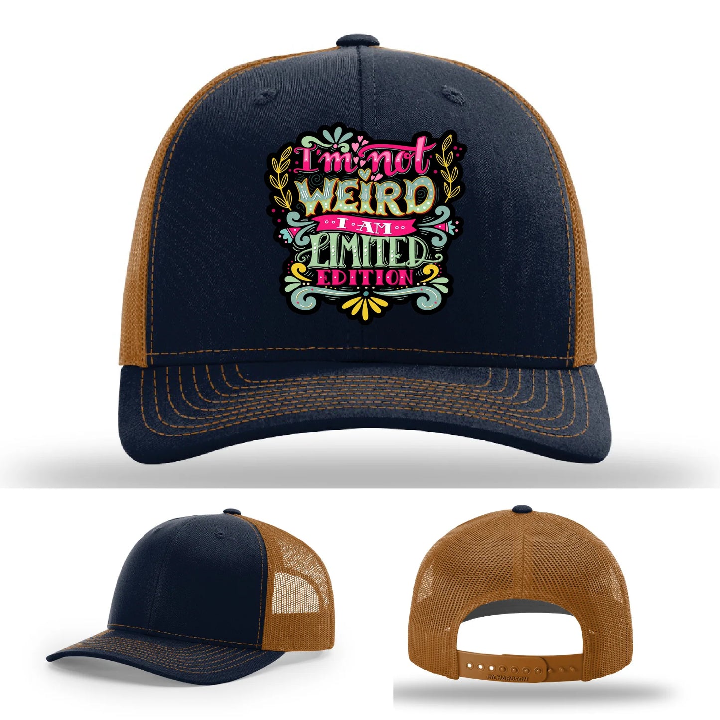 I’m Not Weird Leather Patch Hat