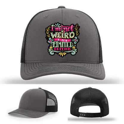 I’m Not Weird Leather Patch Hat