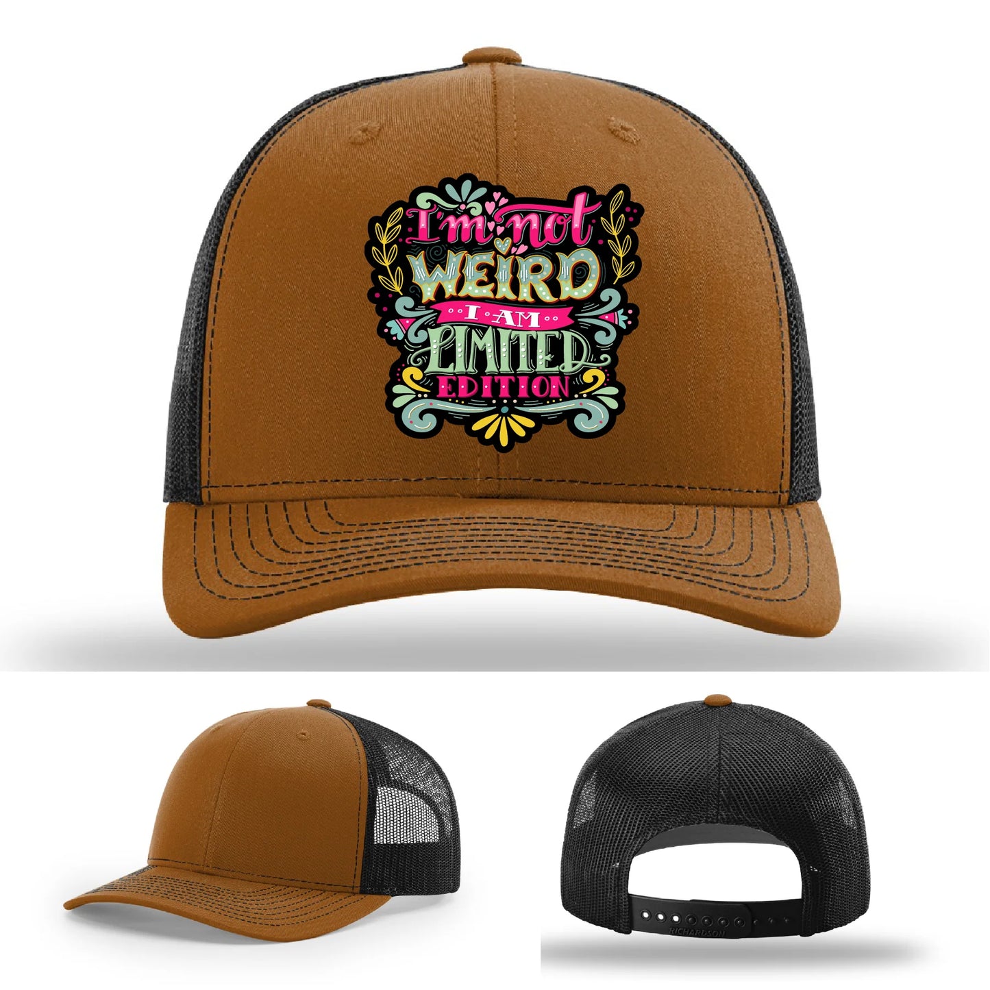 I’m Not Weird Leather Patch Hat