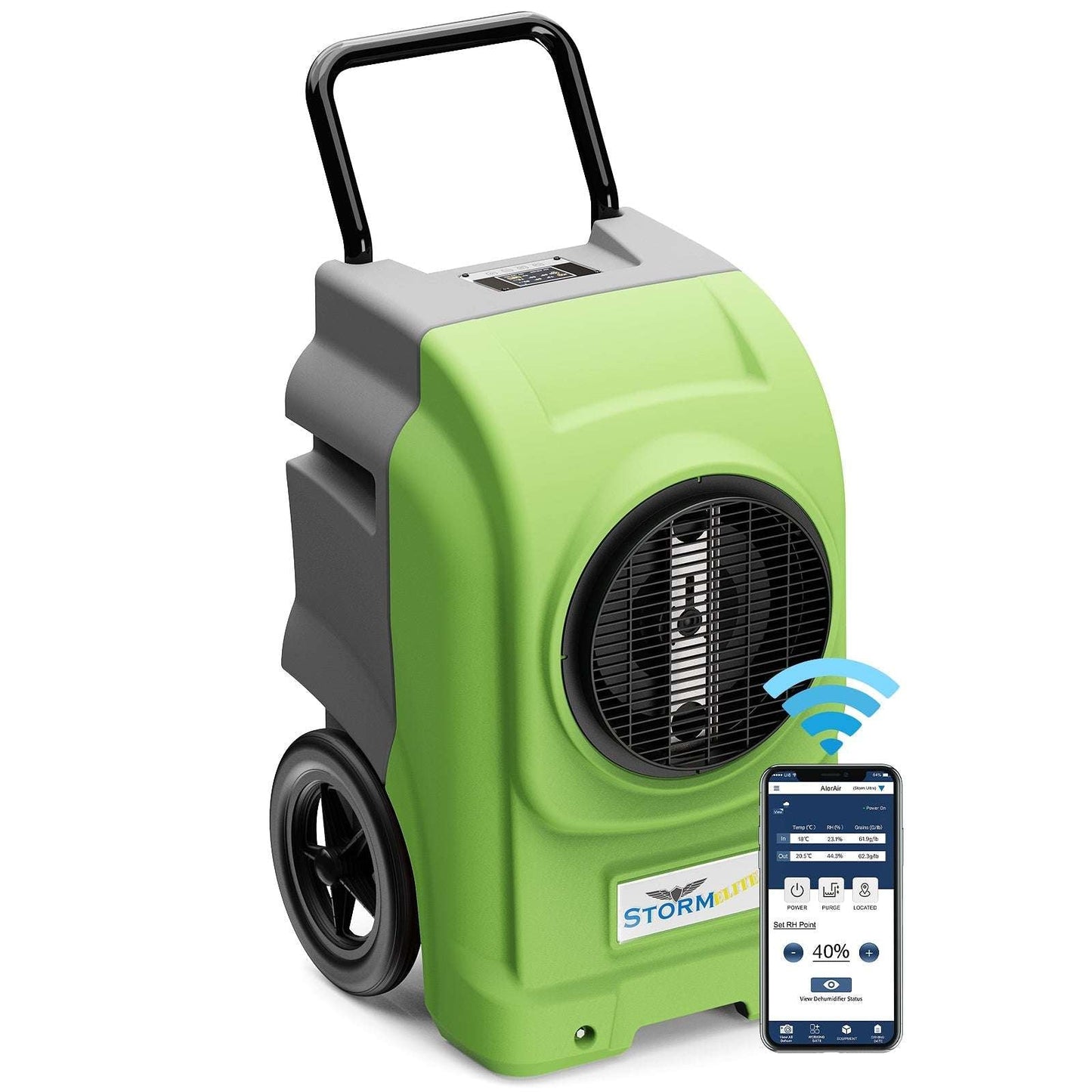 AlorAir Storm Elite 270 PPD Commercial Portable LGR Dehumidifier with APP Control