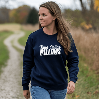 Blue Collar Pillows - Crew Sweatshirt - Navy