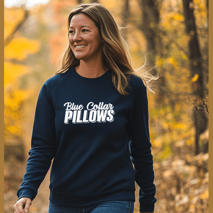 Blue Collar Pillows - Crew Sweatshirt - Navy