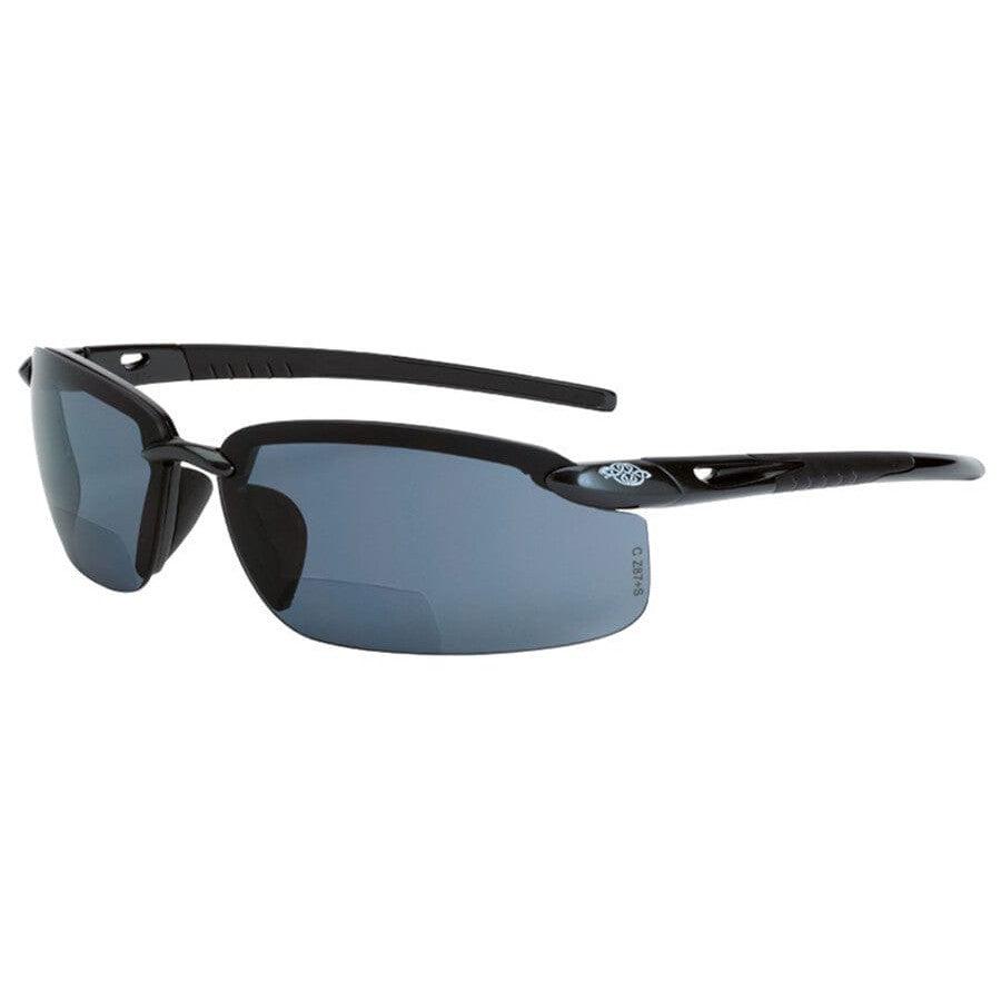 Crossfire ES5 Bifocal Safety Glasses Black with Polarized Smoke Lenses