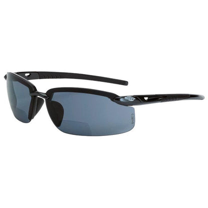 Crossfire ES5 Bifocal Safety Glasses Black with Polarized Smoke Lenses