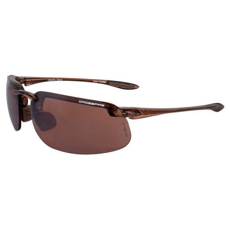 Crossfire ES4 Safety Glasses Brown with HD Brown Flash Mirror Lenses