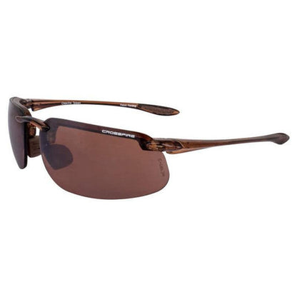 Crossfire ES4 Safety Glasses Brown with HD Brown Flash Mirror Lenses