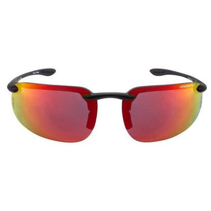 Crossfire ES4 Safety Glasses Black with HD Red Mirror Lenses