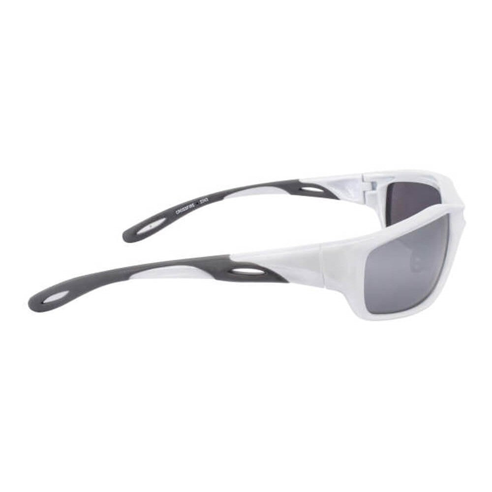 Crossfire Infinity Safety Glasses Pearl White with Silver Mirror Lenses