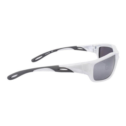 Crossfire Infinity Safety Glasses Pearl White with Silver Mirror Lenses