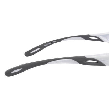 Crossfire Infinity Safety Glasses Pearl White with Silver Mirror Lenses