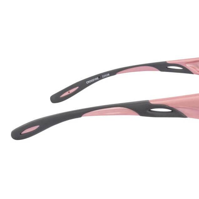 Crossfire Infinity Safety Glasses Pearl Pink with Dark Smoke Lenses