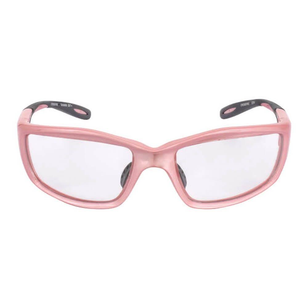 Crossfire Infinity Safety Glasses Pearl Pink with Clear Lenses