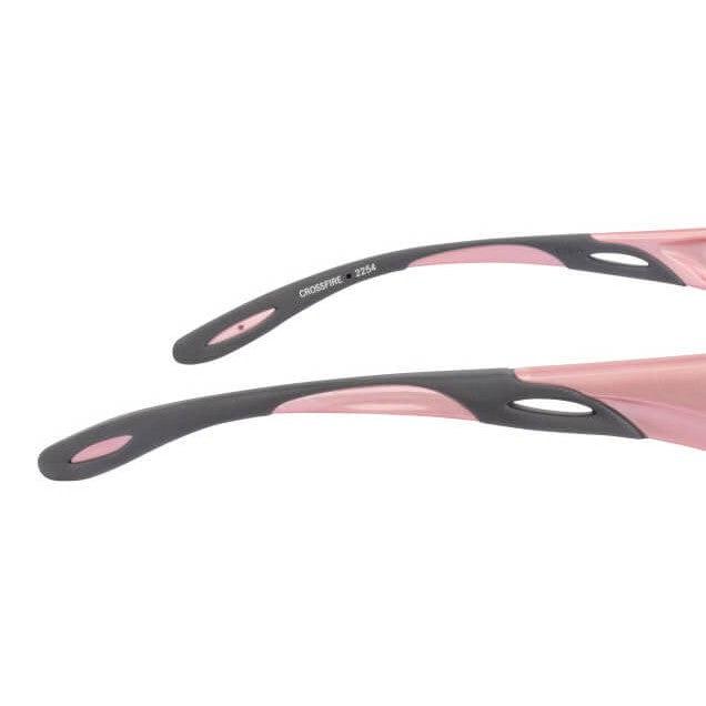 Crossfire Infinity Safety Glasses Pearl Pink with Clear Lenses