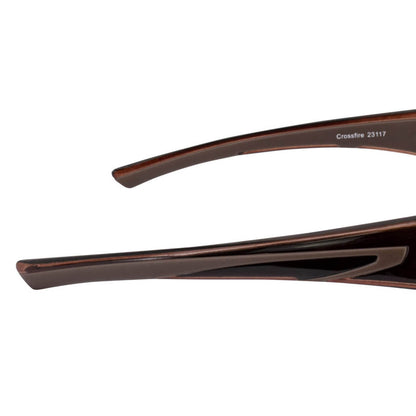 Crossfire RPG Safety Glasses Brown with HD Brown Flash Mirror Lenses