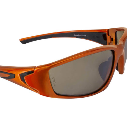 Crossfire RPG Safety Glasses Orange with HD Demi-Copper Mirror Lenses