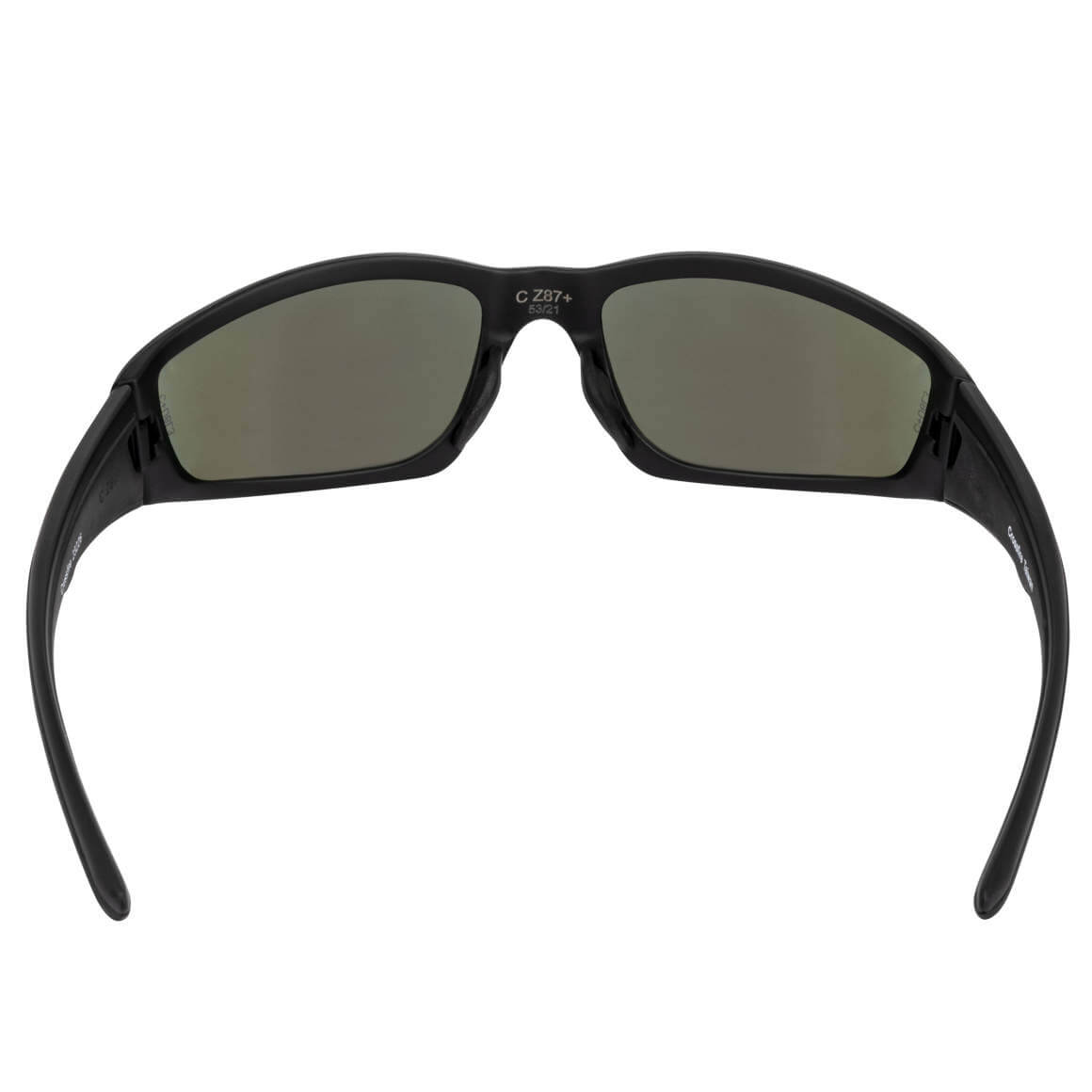 Crossfire RPG Safety Glasses Black with Polarized Blue Mirror Lenses
