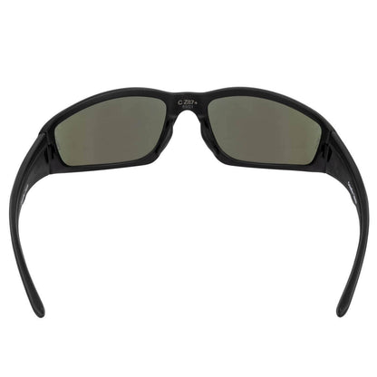 Crossfire RPG Safety Glasses Black with Polarized Blue Mirror Lenses