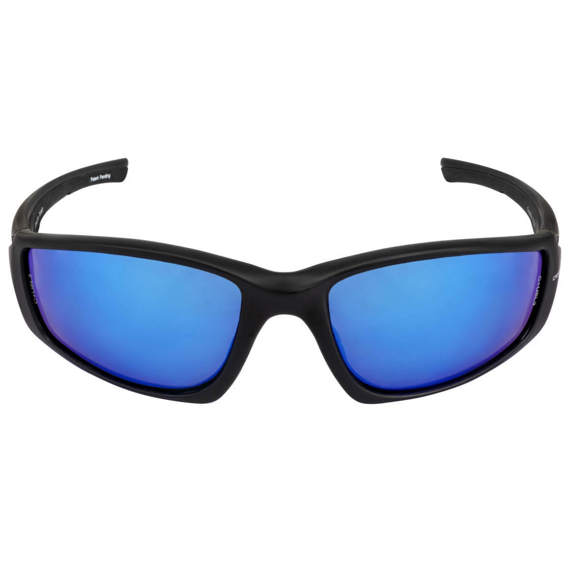 Crossfire RPG Safety Glasses Black with Polarized Blue Mirror Lenses
