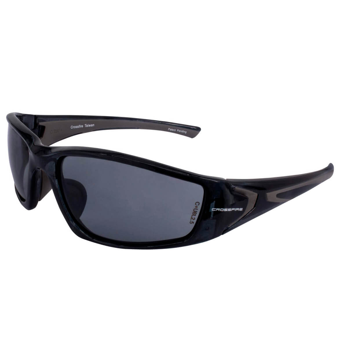 Crossfire RPG Safety Glasses Black with Smoke Lenses