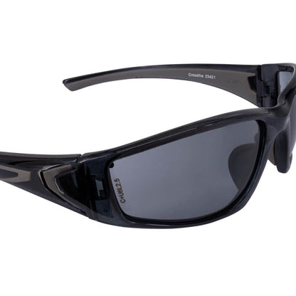 Crossfire RPG Safety Glasses Black with Smoke Lenses