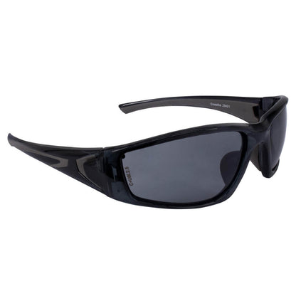 Crossfire RPG Safety Glasses Black with Smoke Lenses