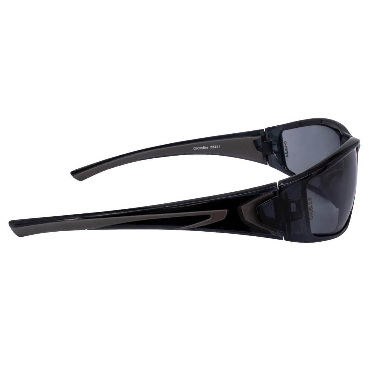 Crossfire RPG Safety Glasses Black with Smoke Lenses