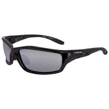 Crossfire Infinity Safety Glasses Black with Silver Mirror Lenses