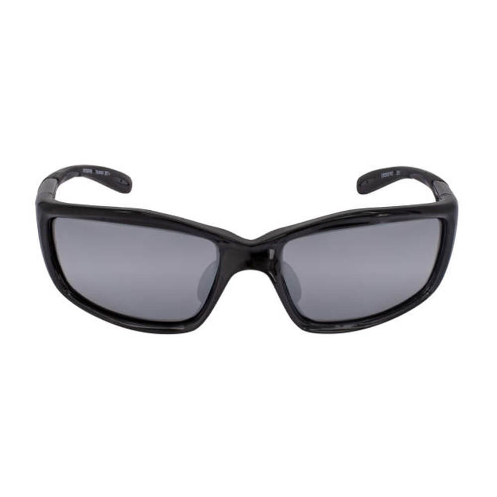 Crossfire Infinity Safety Glasses Black with Silver Mirror Lenses
