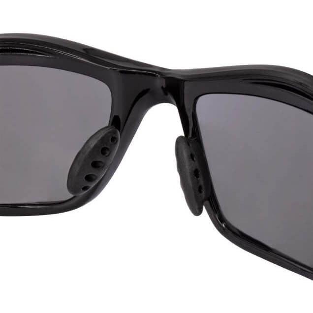 Crossfire Infinity Safety Glasses Black with Silver Mirror Lenses