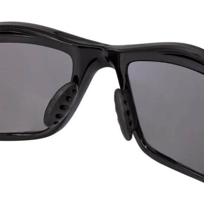 Crossfire Infinity Safety Glasses Black with Silver Mirror Lenses