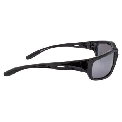 Crossfire Infinity Safety Glasses Black with Silver Mirror Lenses