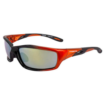 Crossfire Infinity Safety Glasses Orange with Gold Mirror Lenses