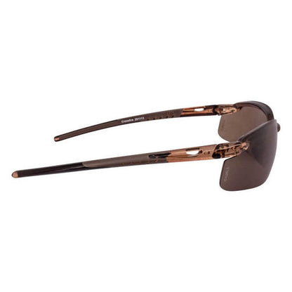 Crossfire ES5 Safety Glasses Crystal Brown with Polarized Brown Lenses