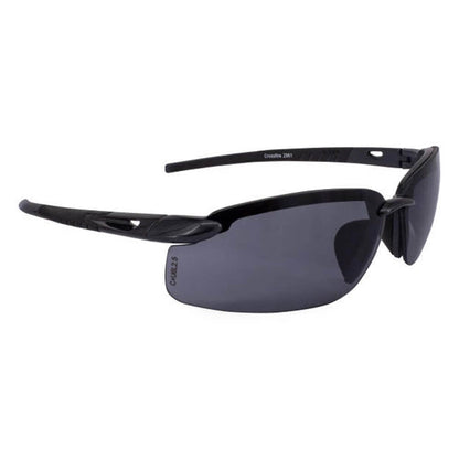 Crossfire ES5 Safety Glasses Pearl Black with Smoke Lenses