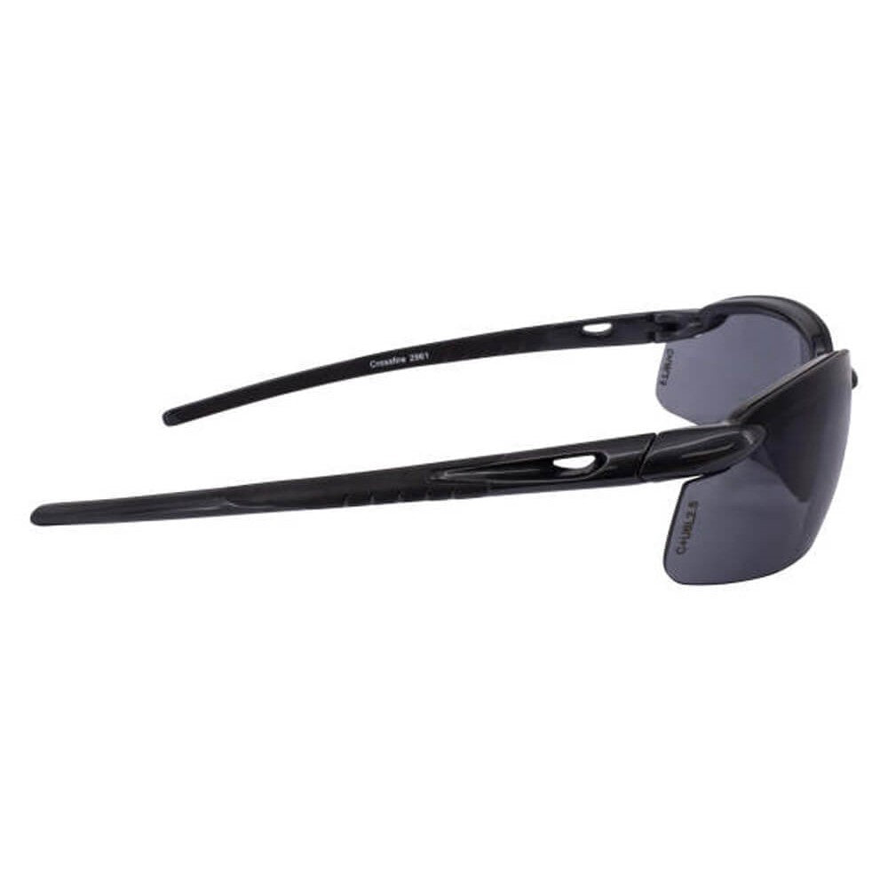 Crossfire ES5 Safety Glasses Pearl Black with Smoke Lenses